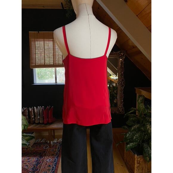 Red Silk Cami Top - Picture 3 of 4